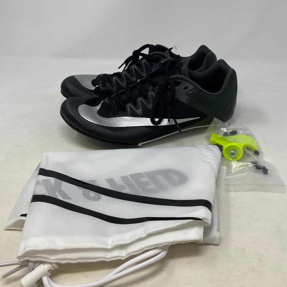 Nike Zoom Rival S 9 Track Spikes Mens 8.5 Black Silver DC8753-001 Sprint Shoes